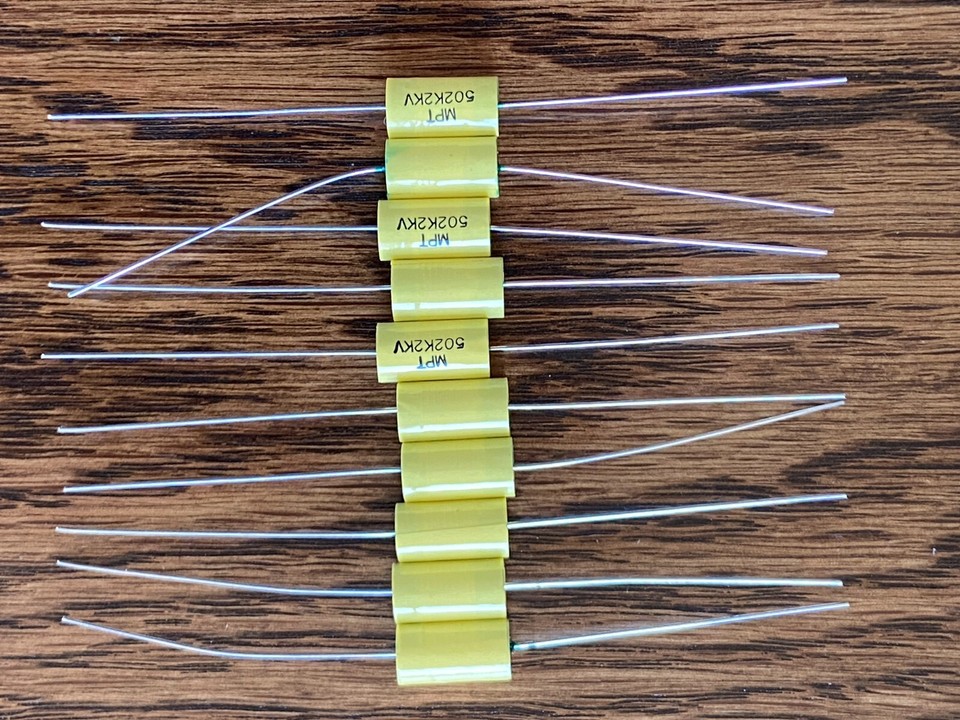 Qty 10 Nuovi Condensatori Pellicola Gialla .033 Uf 2000v - Foto 5