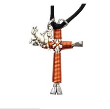 New Hand Made Horseshoe nail cross necklaces w/Different Charms Several Colors