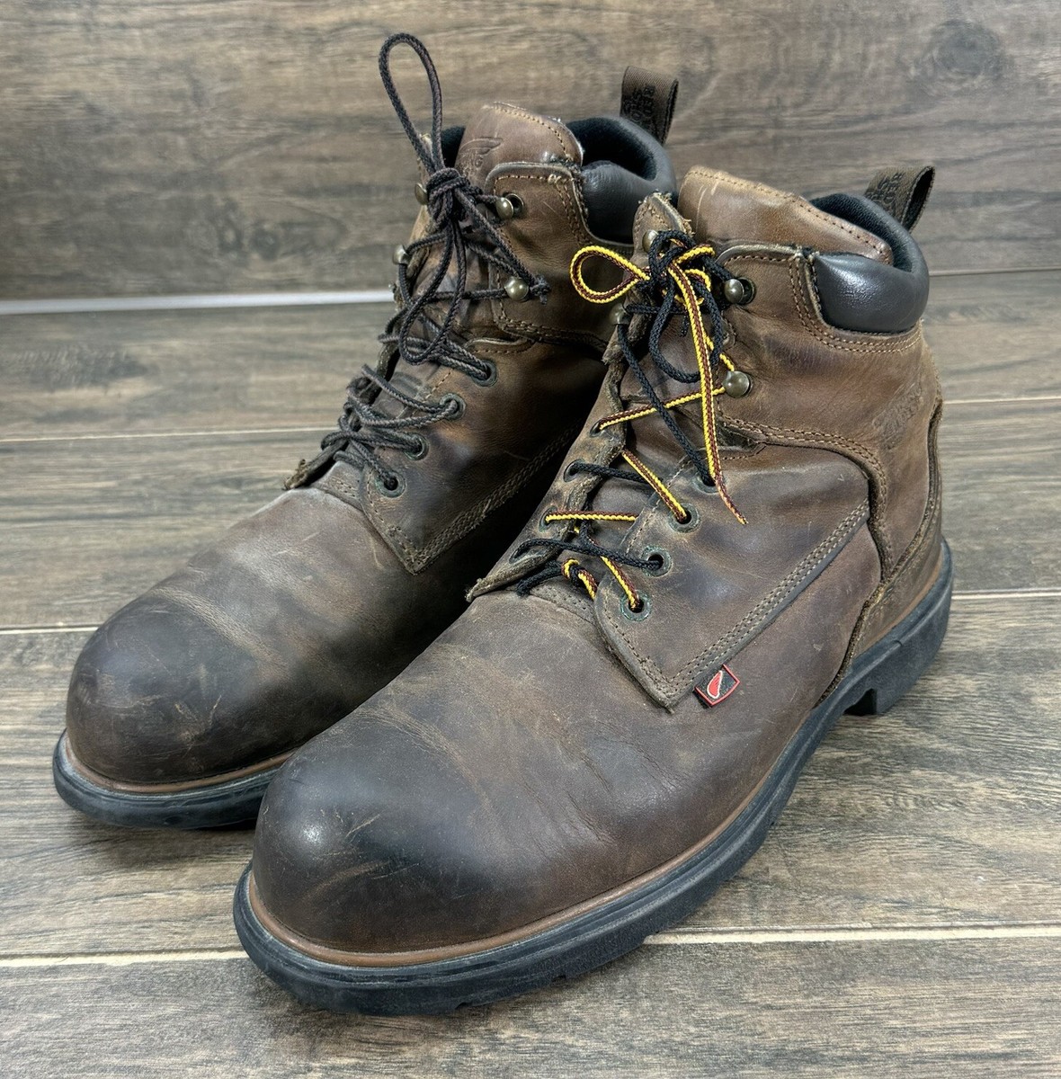 Red Wing 912 Work Boots Mens 11 Brown Leather Safety Toe ASTM