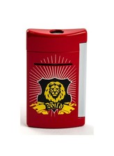 ST DUPONT MINIJET TORCH FLAME RED WILD LION CHROME LIGHTER 010082