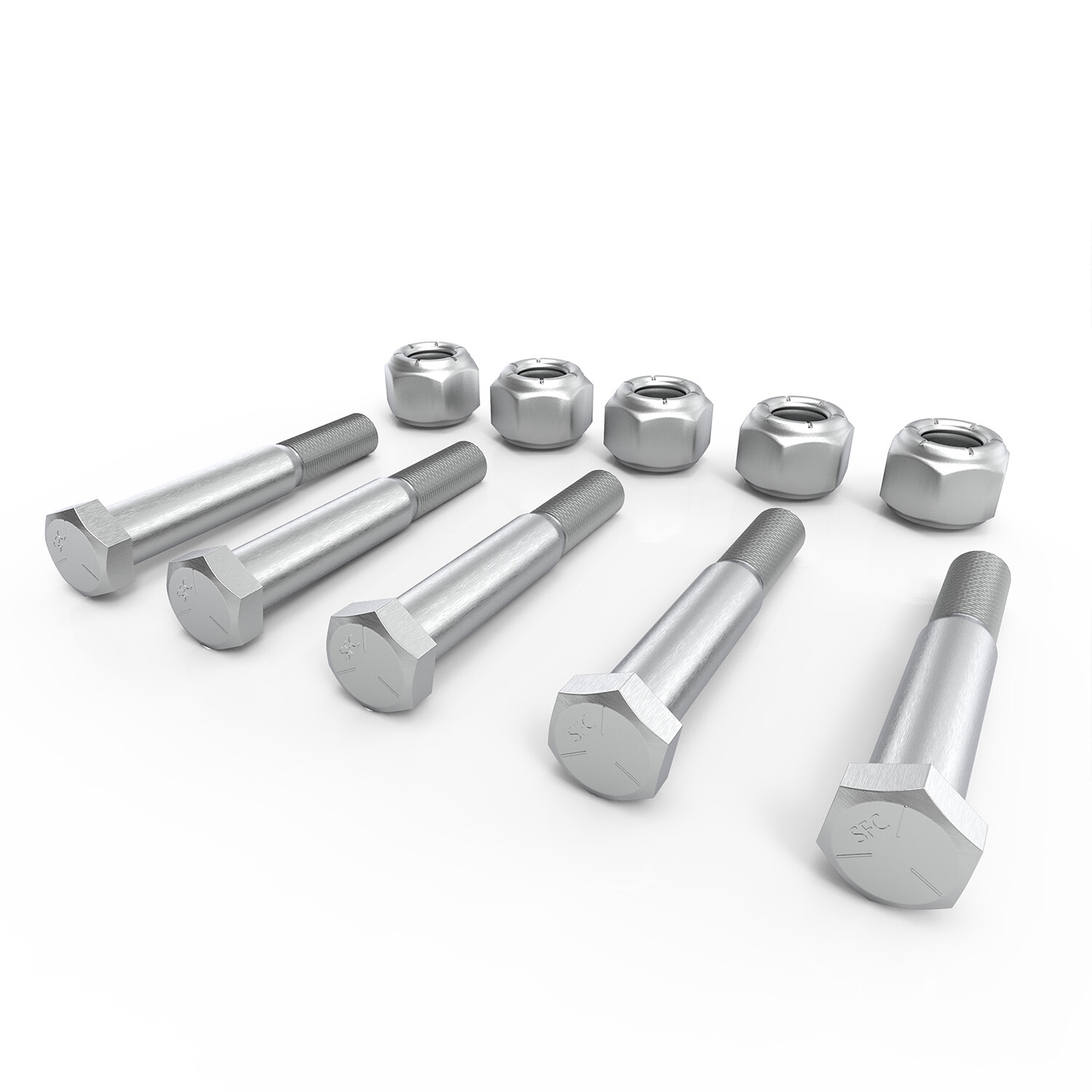 Grade 2 Shear Bolts for Rotary Cutters 1/2" x 31/2" with Nylock Nuts 5 Pack eBay