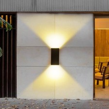 Outdoor 10W/20W LED Wall Sconce Light Fixture Up/Down Lamp Waterproof Patio IP54