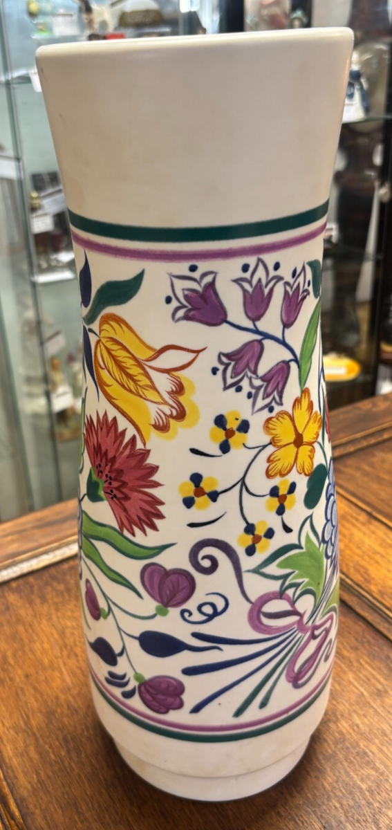 Mid Century Poole Pottery Floral Vase. Marked 85 / BN | eBay UK