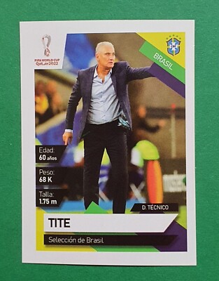 2022 EO South America Qualifiers FIFA Qatar #048 TITE Brazil Soccer Team Sticker