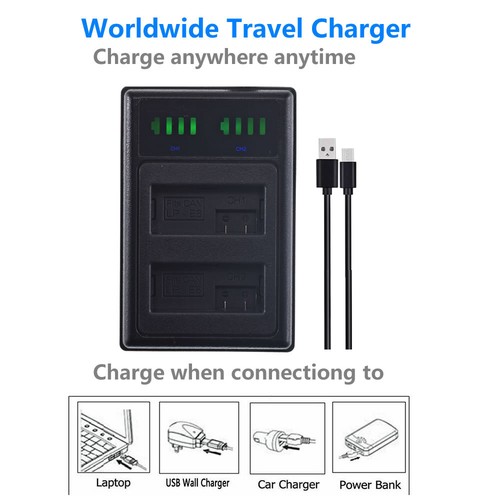Battery Or USB DUAL Charger For LP-E8 Canon DS126431 DS126371 DS126311 DS126271 - Picture 16 of 30