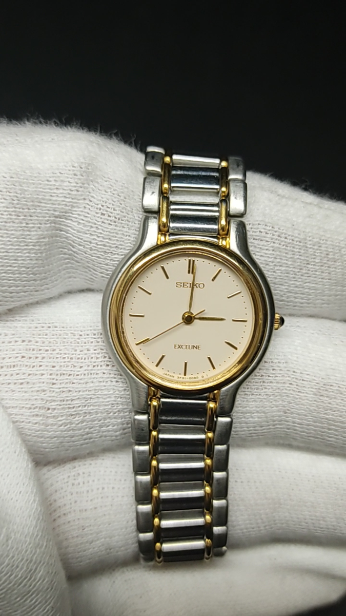 Good condition Seiko EXCELINE 3F31-0040 ladies watch battery