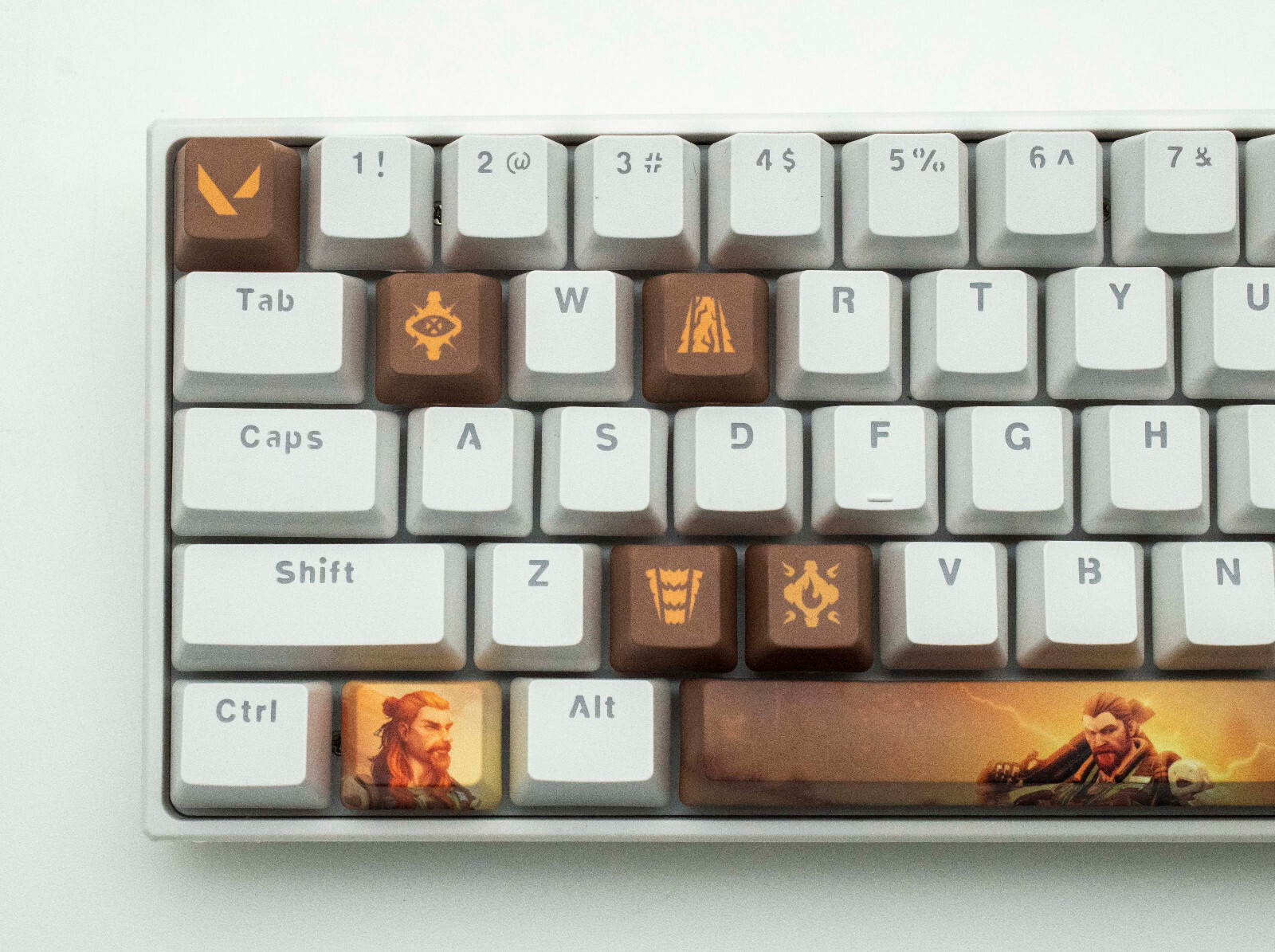 Keycaps Valorant Breach touches PBT pour clavier mécanique gamer OEM