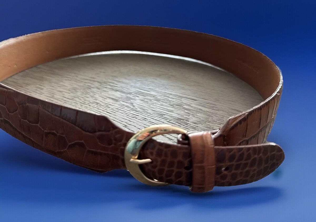 Ralph Lauren Genuine Leather Reversible Belt Alligator / Smooth Embossed Leather Vintage Ralph Lauren Alligator Belt – Clothes Heaven Since 1983 main image 4