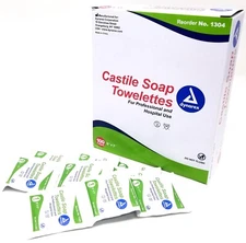 Dynarex Castile Soap Towelette #1304 Box of 100 5'' x 7''