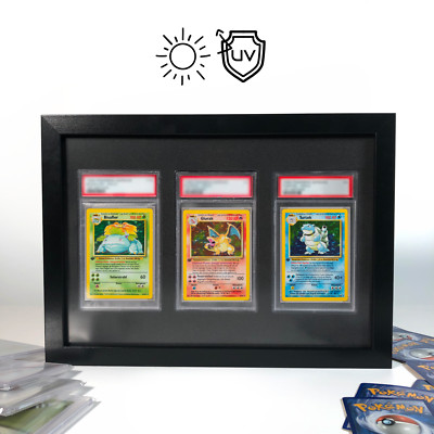 PSA PGS CGC Sammelkarten Rahmen 3x UV Schutz Frame Display Bilderrahmen Pokémon