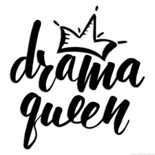Drama Queen Crown - Decal Sticker - Multiple Colors  Sizes - ebn6504