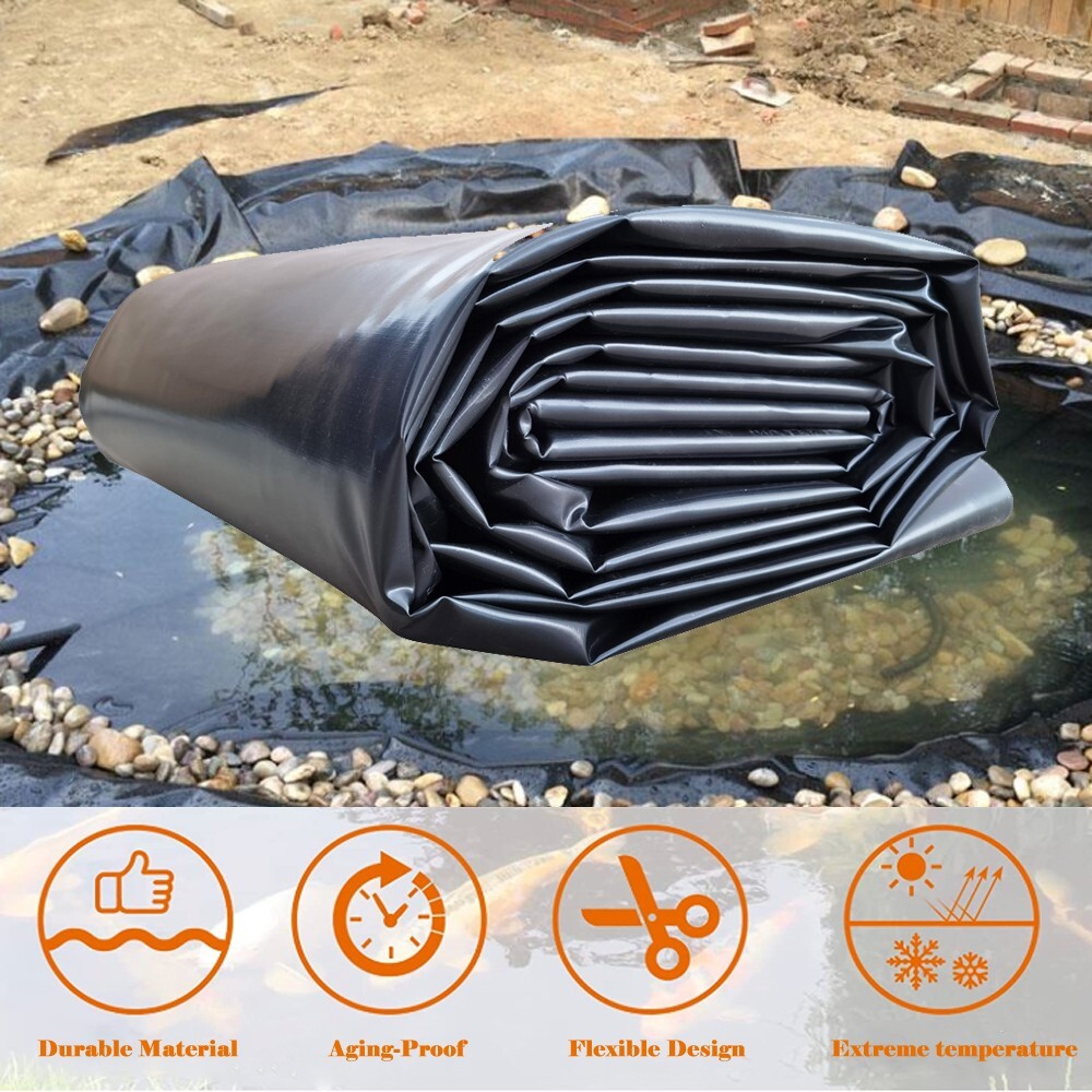 E-Found 20x20 Ft Pond Liner Flexible Liners Water Garden Fish Pond Liner 17 Mil Thickness Elasticity Pound Skins Fountain Underlayment Aging-Proof koi Pond Liner E-Found 20x20 Ft Pond Liner Flexible Liners Water Garden Fish Pond Liner 17 Mil Thickness Elasticity Pound Skins Fountain Underlayment Aging-Proof koi Pond Liner