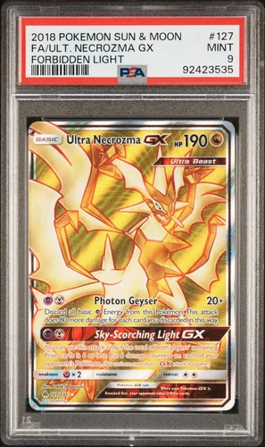 PSA 9 Ultra Necrozma GX Full Art Forbidden Light Sun & Moon 127/131 2018 Pokemon