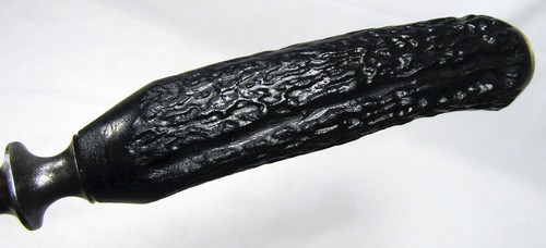 Antique LEE'S USA Black Stag Antler Handle Sharpening Steel Honing Rod 31.7 cm - Bild 6 von 11