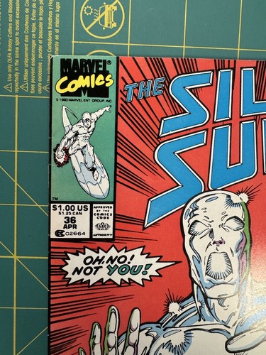 Silver Surfer #36 - Apr 1990 - Vol.2 - Newsstand Edition - 7.5 (VF-) - 第 2/7 張圖片