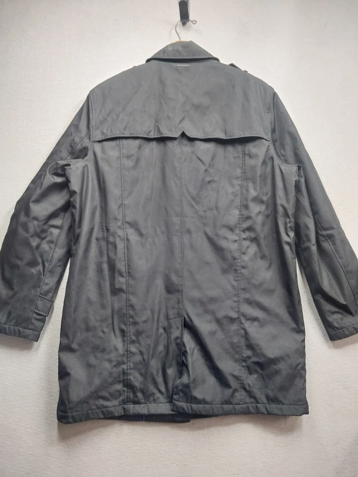 Kenneth Cole 防雨夹克男式 XL 黑色隐藏纽扣衬里 — 第 2/4 张图片