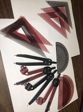 Plastic Protractors Triangles And Measurment Pieces