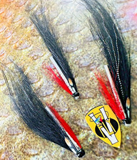 3 V Fly 1.5 Inch Alloy Long Tail Collie Dog Salmon Tube Flies & Trebles
