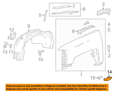 OGM GM Bed Molding For 2014-2017 Silverado – Drivers Side, Black, OEM Part