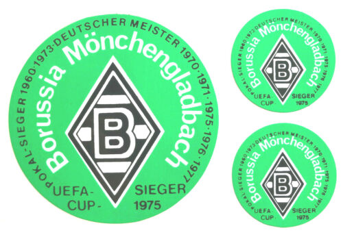 Set sticker adesivi Borussia M'gladbach - 3 loghi Bundesliga calcio #568 - Foto 1 di 3