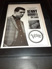 Kenny Burrell Gil Evans Rare  Original Verve Promo Poster Ad Framed!