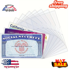 8-Pcs Medicare Holder Protector Sleeves Clear PVC For Credit Card Business Card