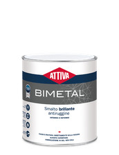 ATTIVA - BIMETAL SMALTO ANTIRUGGINE BRILLANTE GRIGIO PIOMBO 34 LT 2.5
