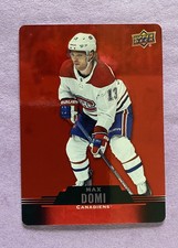 2020-21 TIM HORTONS DIE CUT RED MAX DOMI RED #DC-14 MONTREAL CANADIENS