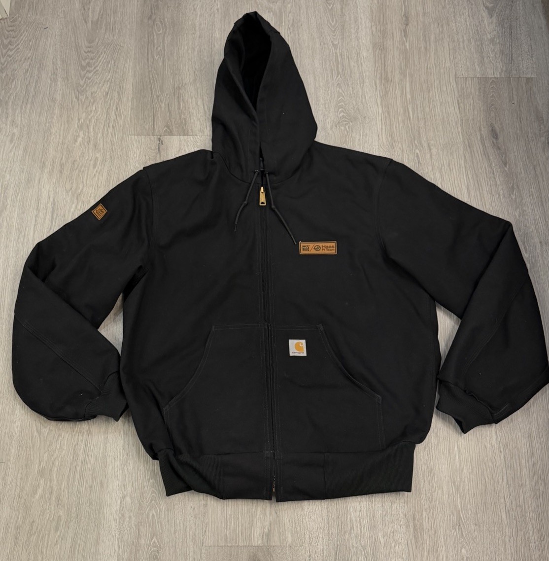 CARHARTT JACKET UNION MADE HAAS F1 TEAM COMPANY ISSUED J131 BLK
