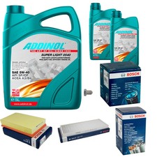 BOSCH Inspektionspaket 7L ADDINOL SUPER LIGHT 5W-40 für Audi 80 8C B4 1.9 TDI