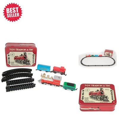 Westminster Train in A Tin: 16-Piece Portable Battery-Operated Toy Set
