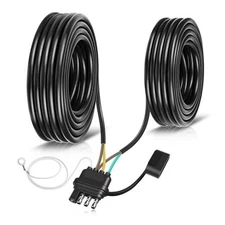 4 Pin 5 Wire Trailer Wiring Harness, 16AWG Trailer Light Wiring Kit with 26FT