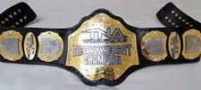 TNA Wrestling Heavyweight Champion Championship Belt - Black Gold Silver