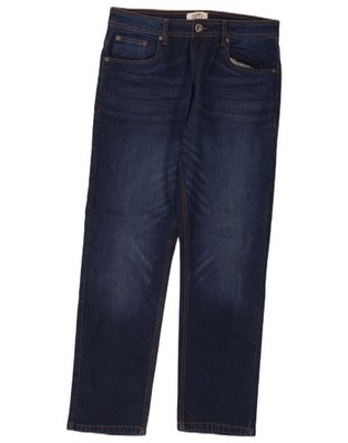 Kangaroo Poo Herren Slim Jeans W34 L30 dunkelblau Baumwolle AB15