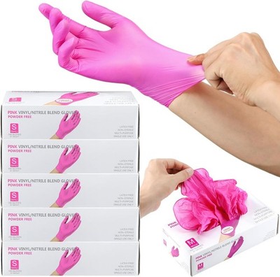 500 Pcs Vinyl Nitrile Blend Gloves Disposable Latex Powder Gloves for