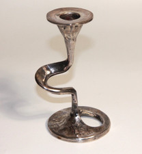 Antiker Jugendstil Kerzenleuchter | Art Nouveau Design Kerzenständer versilbert