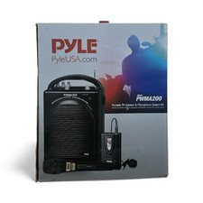 Pyle PWMA200 Portable PA Speaker  Wireless Microphone Bundle