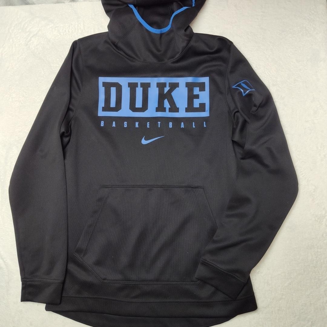 Duke Blue Devils Hoodie Mens Medium Black NCAA Basketball Nike Dri Fit Pullover