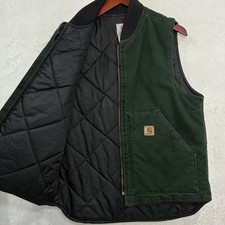 Vintage Carhartt Quilted Artic Vest Canvas Spruce Green V02 SPC Men  s M 2004 USA