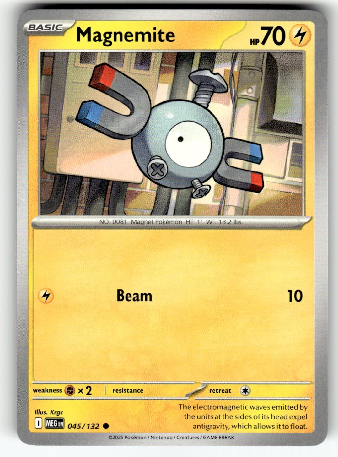 Pokemon 2025 ME01: Mega Evolution Magnemite 45/132