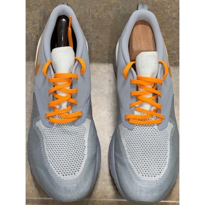 Nike Odyssey React Flyknit 2 Mens 12 Grey Orange Running Shoes Athletic Casual