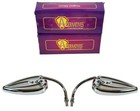 Arlen Ness Left Right Chrome Teardrop Mirrors 10mm M10 Metric Cruiser Motorcycle