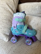    Disney Frozen Girls Quad   Adjustable Skates By Bravo Sports Size J10-J13     