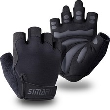 SIMARI Breathable Workout Gloves for Men and Women, Large, 1a-Iron Black