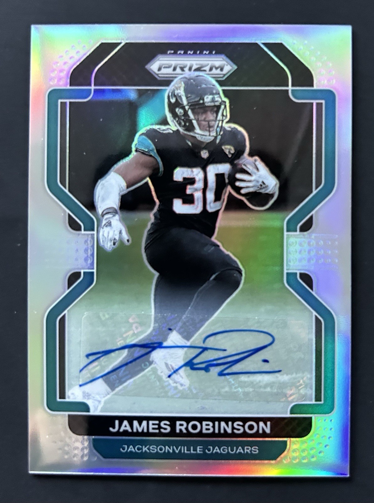 2021 Panini Prizm Silver Prizm James Robinson Auto #14 Jacksonville Jaguars