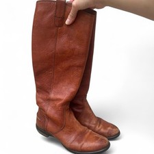 Vintage Brown Leather Knee High Boots