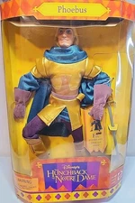 VTG 1995 Disney HUNCHBACK OF NOTRE DAME PHOEBUS DOLL WITH SWORD MATTEL box 1990s