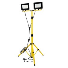 LED Baustrahler mit Stativ | 2x50W | 4000 K | 10.000 lm | IP65 | Arbeitsleuchte