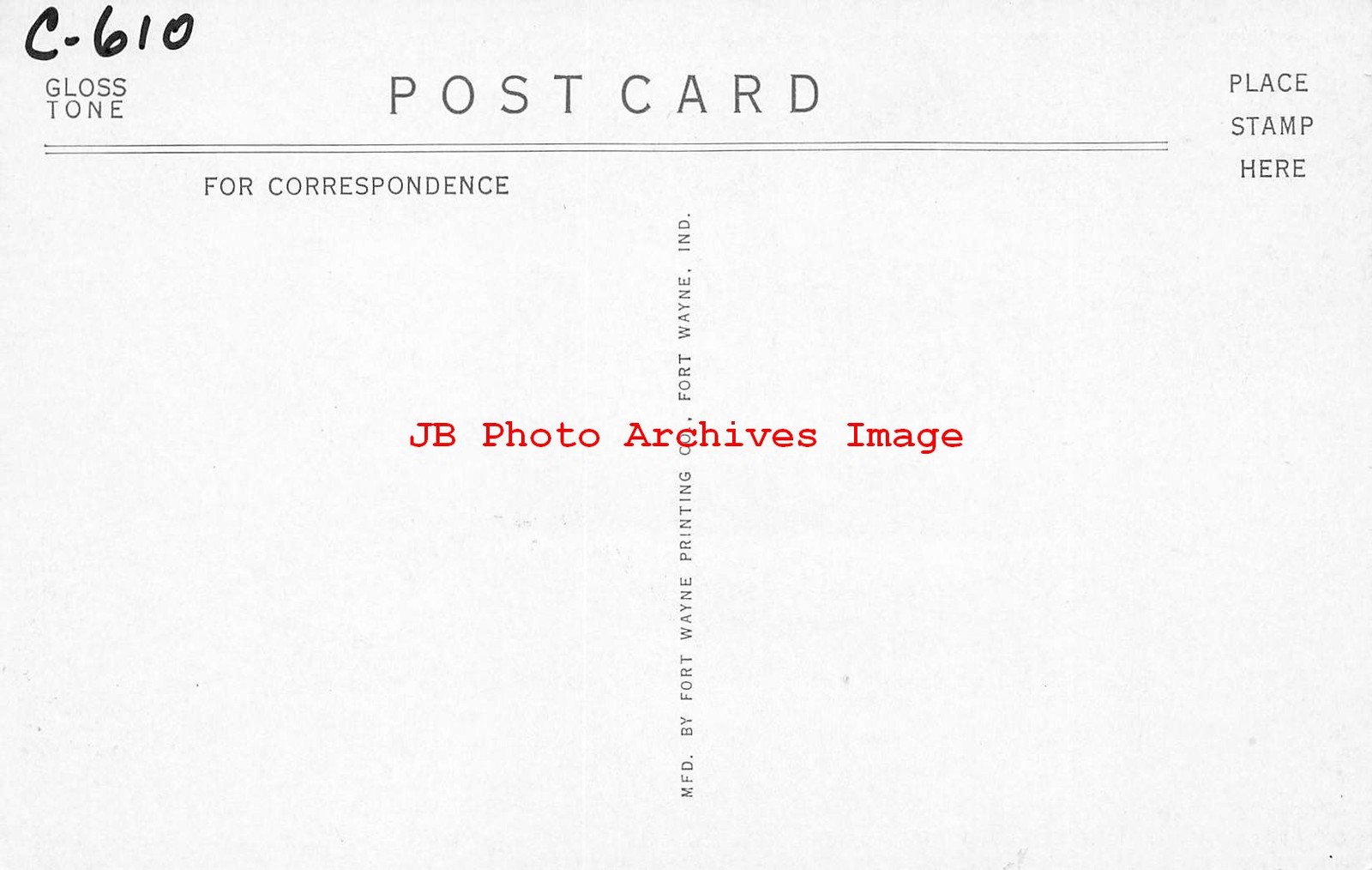 CO, Denver, Colorado, Overland Court Motel, Fort Wayne Printing Pub No C-610