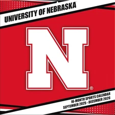 NEBRASKA - 2026 WALL CALENDAR - BRAND NEW - OFFICIAL & LICENSED NCAA 11811